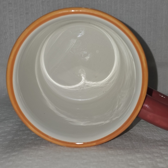 Cardinal Hand Painted Mug Colorful Artsy Cat And Fish EUC - Picture 6 of 7